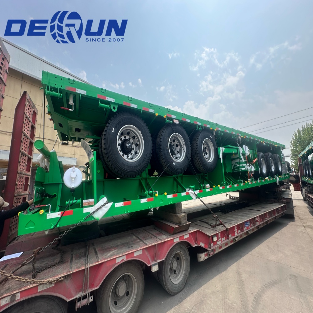 Derun 4 одиниці трикоснічного вантажного краплі напівпричіпки відправили до Алжиру