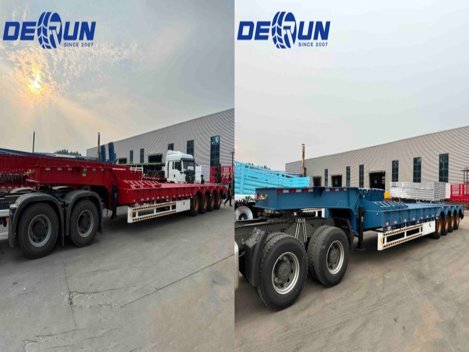 DERUN 4 AXE LOWER BED Trailer успішно попрямував до порту