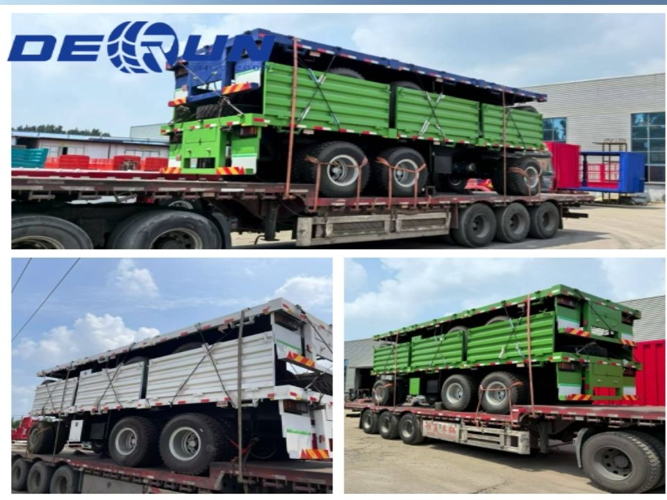DERUN Шість одиниць Огорожа Cargo Повний причіп офіційно відправляли до порту