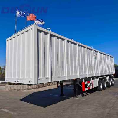 Чотири тип коробки Axle Semi Trailer